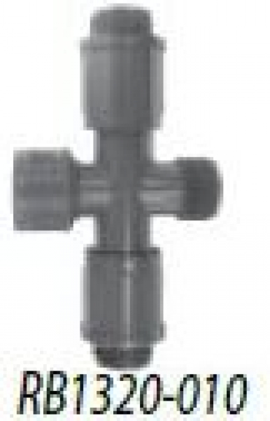 PVC- Kreuzstück mit 2 gegenüberliegenden Ausgängen - Typenreihe RB1300 - 1“ IG x 1“ AG - Typ RB1320010